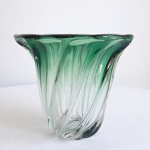 Vase "Vatel" vert, Val Saint Lambert